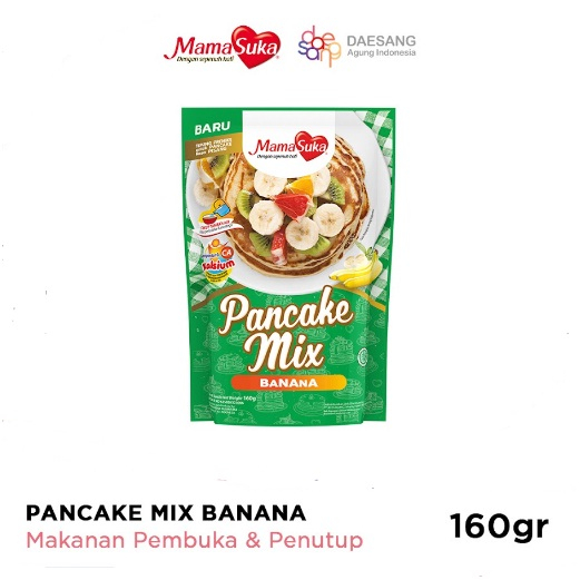 

MAMASUKA PANCAKE MIX BANANA 150GR TEPUNG PREMIX PANEKUK PISANG