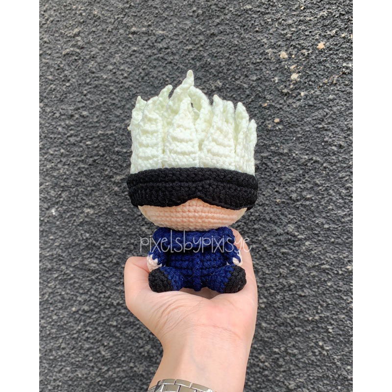 gojo satoru amigurumi - boneka anime - crochet
