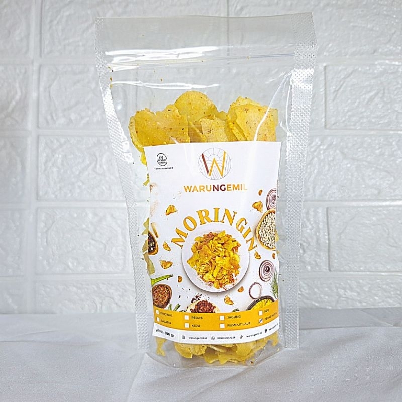 

Warungemil Moringin Pedas Manis 100gr - Cimol Kering Tipis Renyah