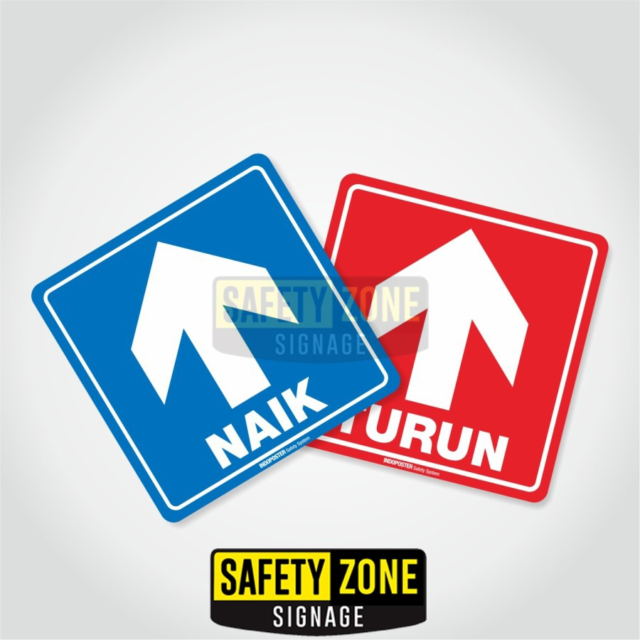 

Sign Sticker Naik dan turun (Merah dan Biru)