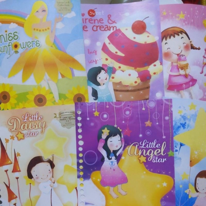 Preloved Kertas / Cover Binder Harvest n Kiky - Miss Series - Cute Series - Princess - Hello Kitty - Ben10