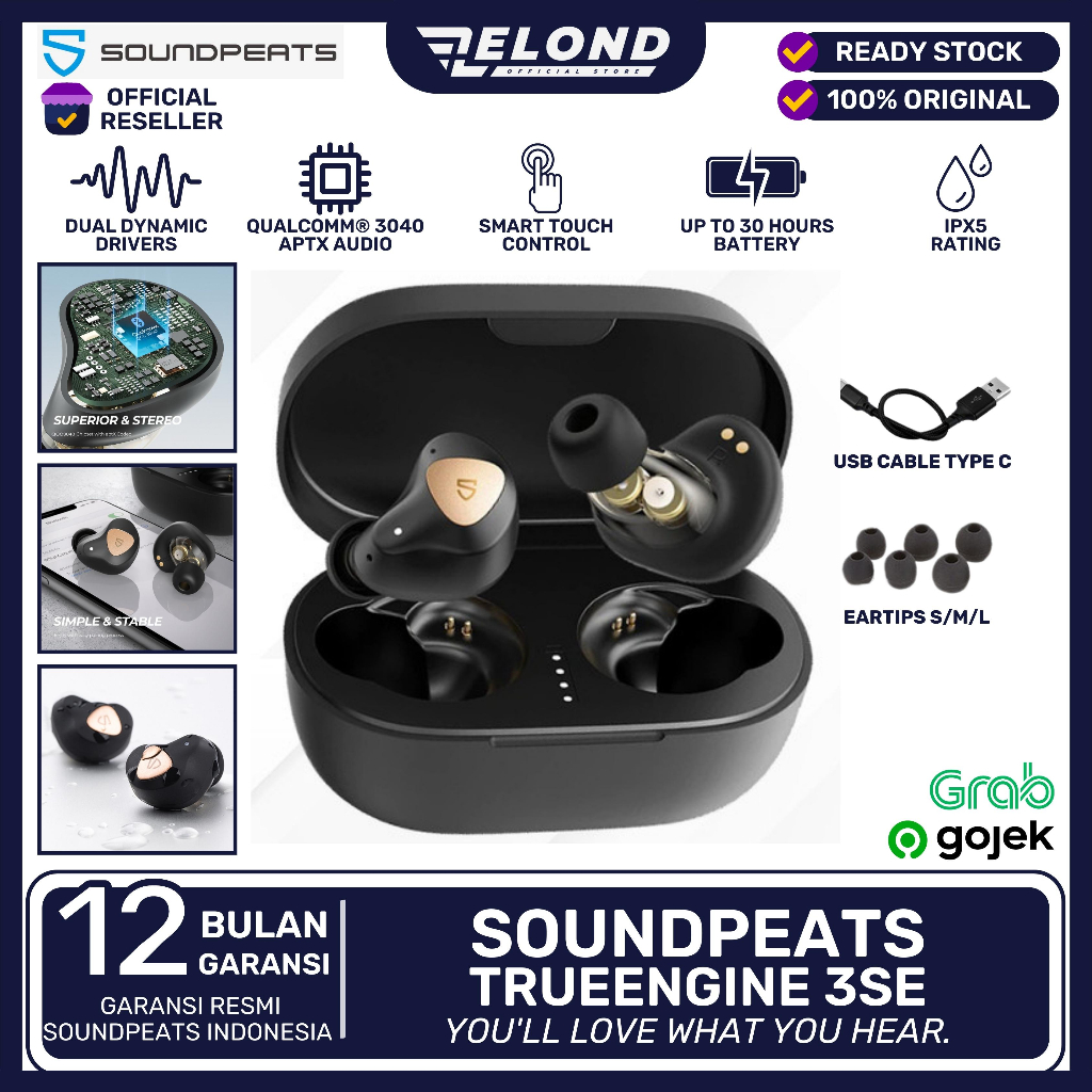 SoundPEATS Trueengine 3SE TWS Headset Bluetooth aptX