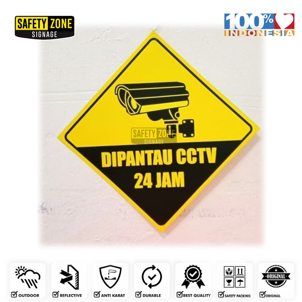 

Sign Sticker dan Akrilik cctv 15cm x 15cm