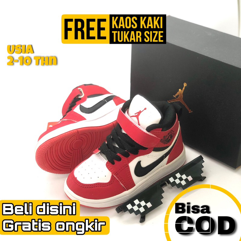 sepatu anak sneakers anak warna merah putih terlaris sultan sneakers