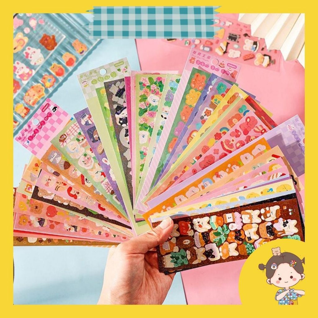 

[FABBYNMOMMY] - 5 PCS FUNNY CARTOON SERIES PET DIY DIARY STICKER JURNAL / STIKER HIAS DECO