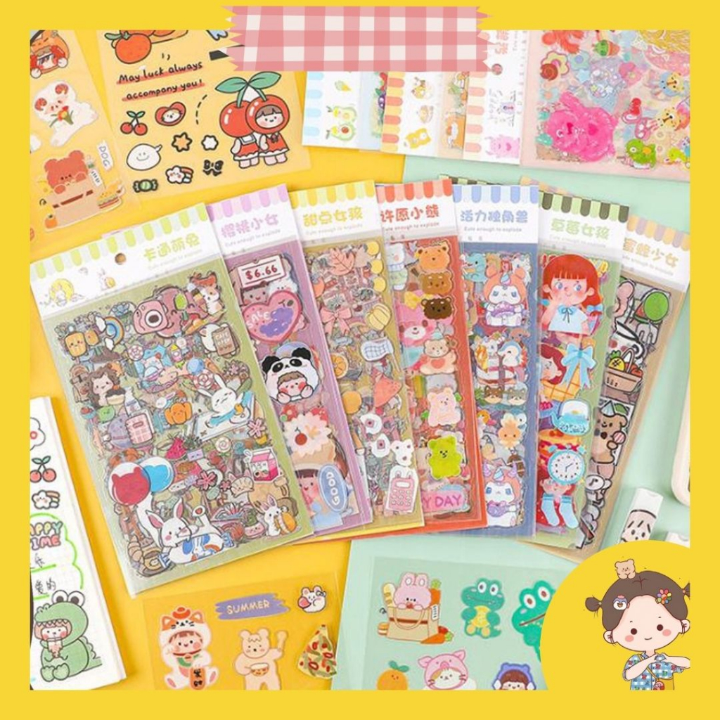 

[FABBYNMOMMY] - 6 PCS CUTE CARTOON FOOD STICKER PET DIY DIARY / STICKER JOURNAL / STIKER HIAS DECO