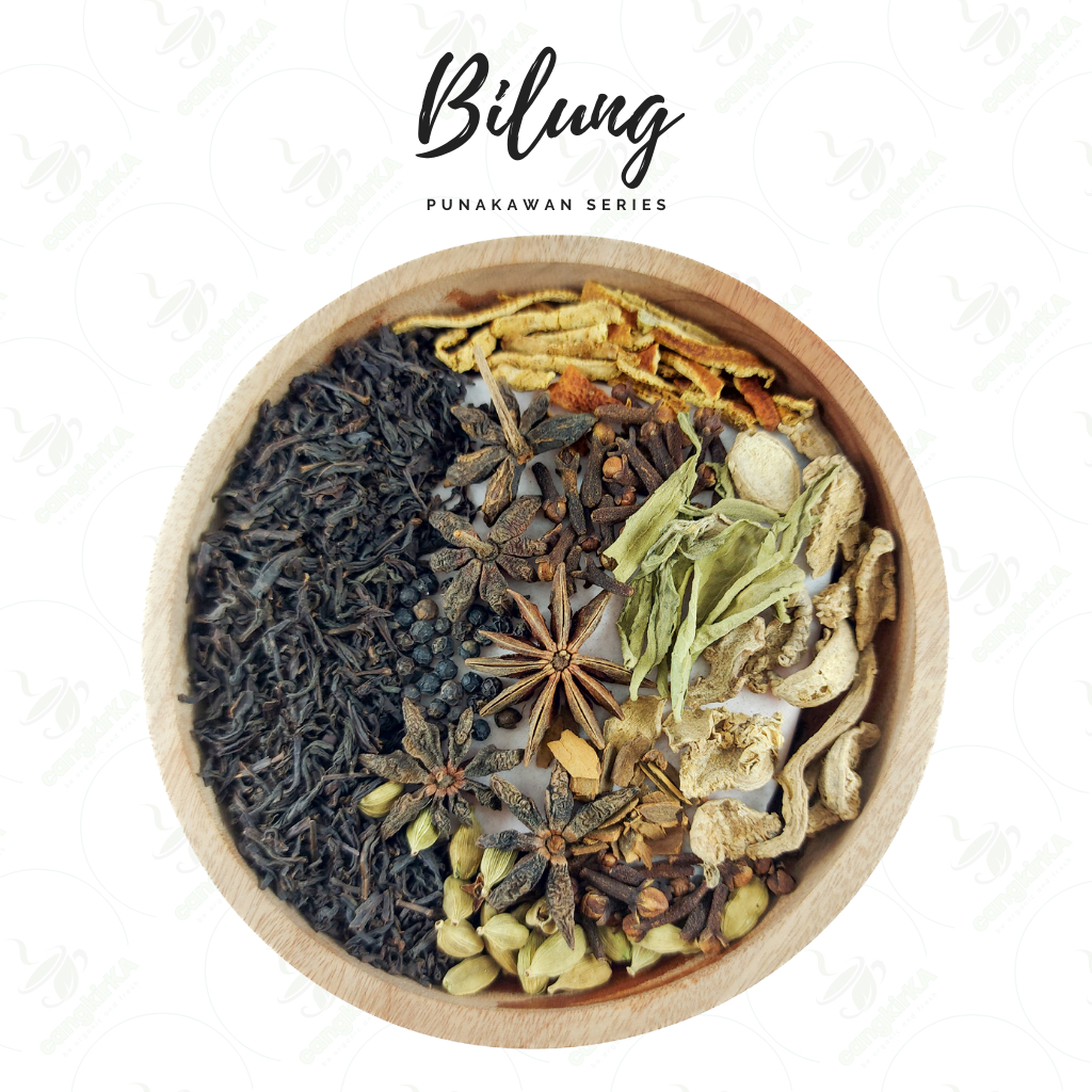 

CangkirKA | Bilung | Teh Bunga / Tisane / Teh Herbal / Teh Celup / Flower Tea Blend Premium Black Tea, Kapulaga Hijau, Kayu Manis, Cengkeh, Jahe, Lada Hitam, Bunga Lawang, Dried Orange Peel, Stevia