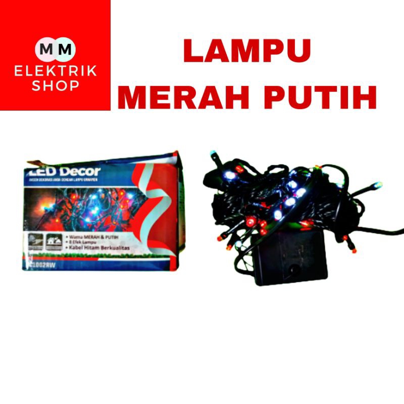 Lampu Led Tumblr Merah Putih 10 Meter Led Decor