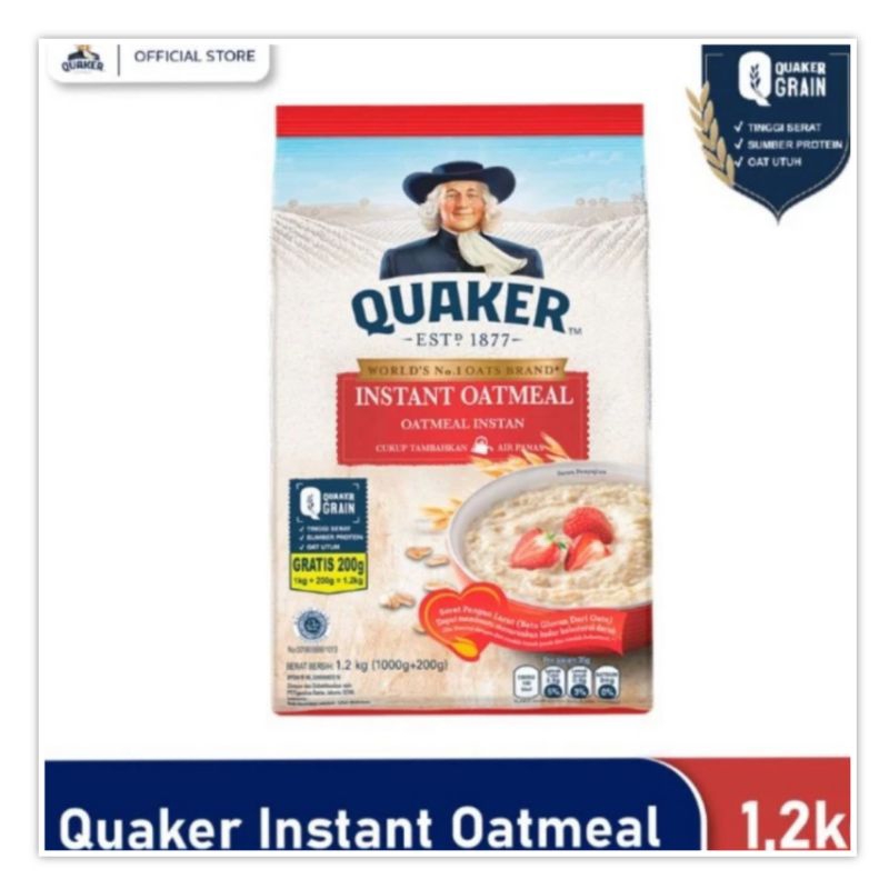 

Quaker Instant Oatmeal 1,2 kg 1200 gr Cereal
