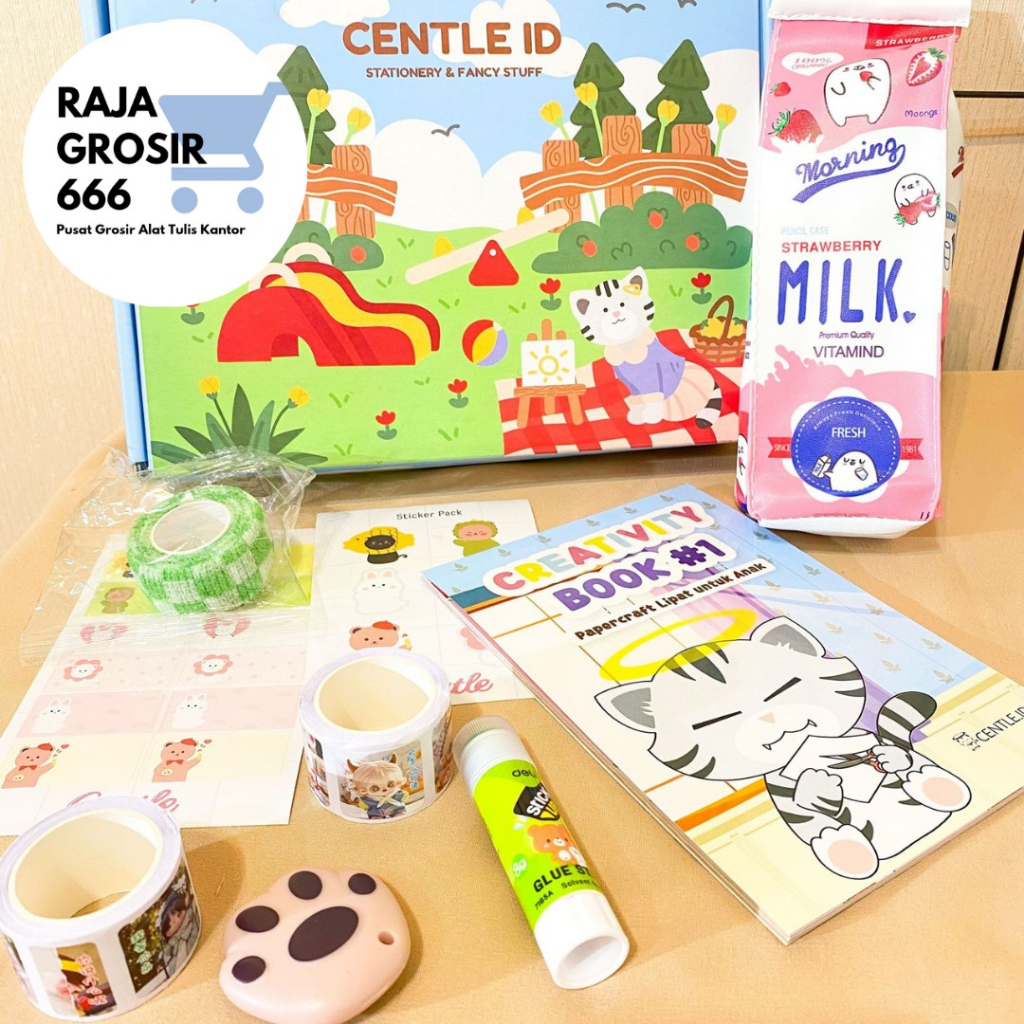 

PAKET SOUVERNIR BUDGET BOX CENTLE.ID LENGKAP FULL SET TERJANGKAU UKURAN 27 X 5 X 20 CM HAMPERS KADO UNIK LUCU IMUT ALAT-ALAT SEKOLAH AESTHETIC KOREA ORIGINAL