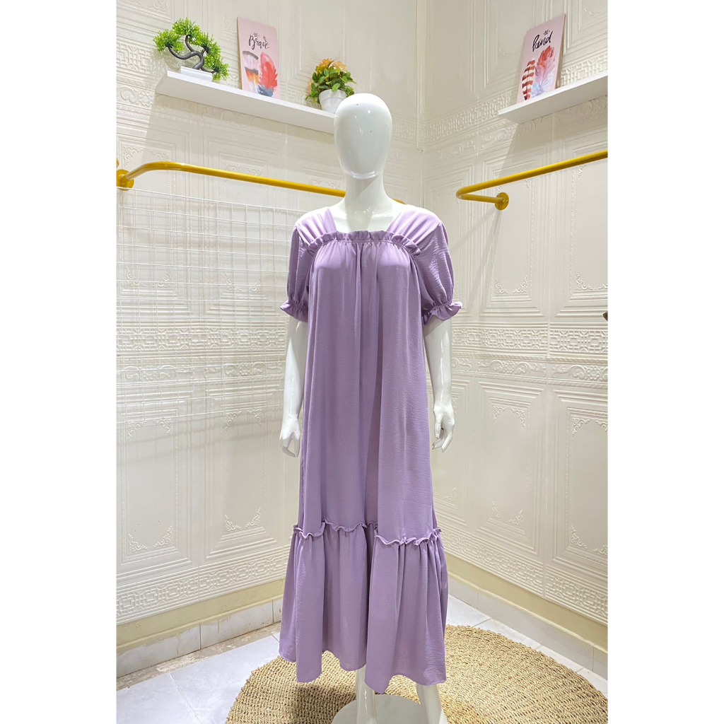 Dress Nadira // Daster cringkle// LD 120 // Daster jumbo// daster cantik