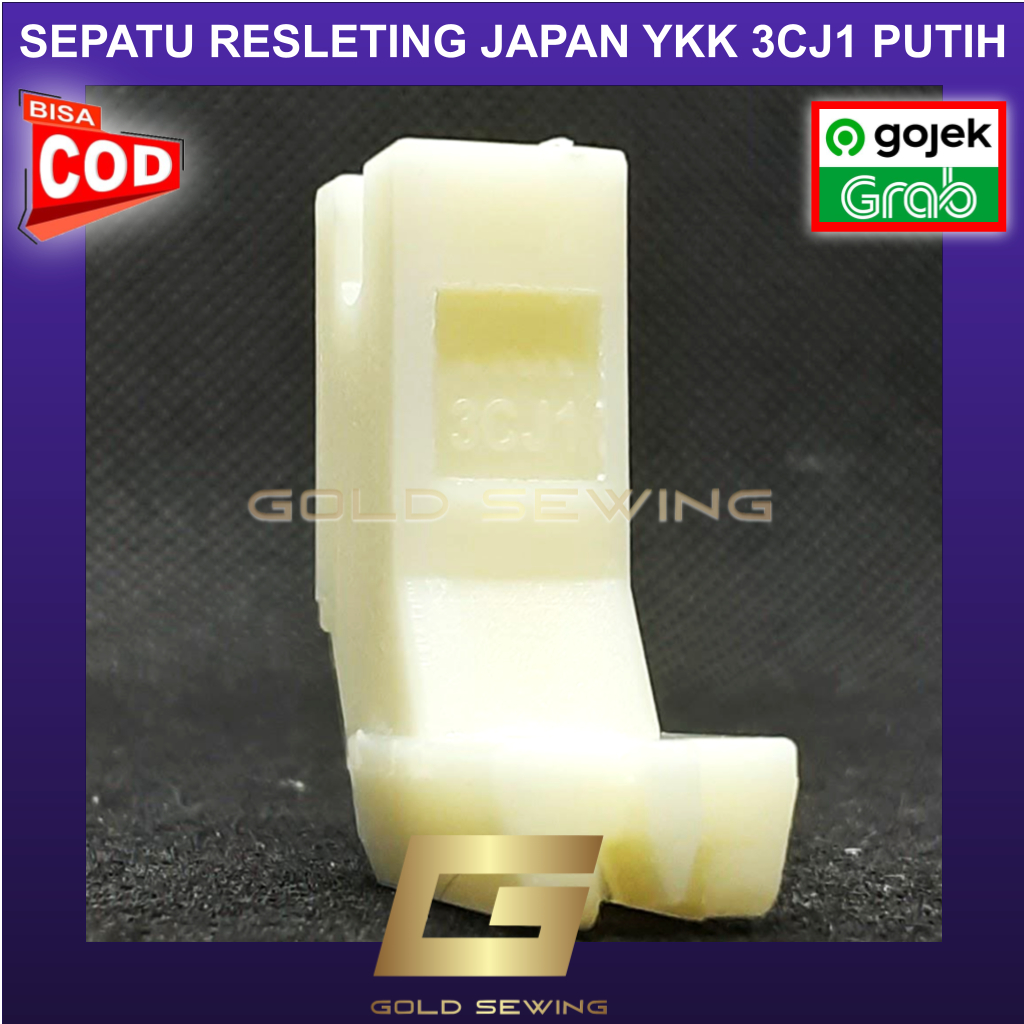 Sepatu Resleting Jepang YKK 3CJ1 Putih Mesin Jahit High Speed