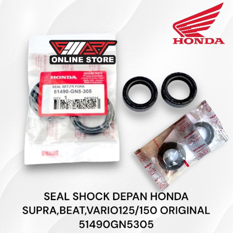 SEAL SHOCK DEPAN HONDA SUPRA,BEAT,VARIO125/150,SCOOPY,DLL ORIGINAL 51490GN5305
