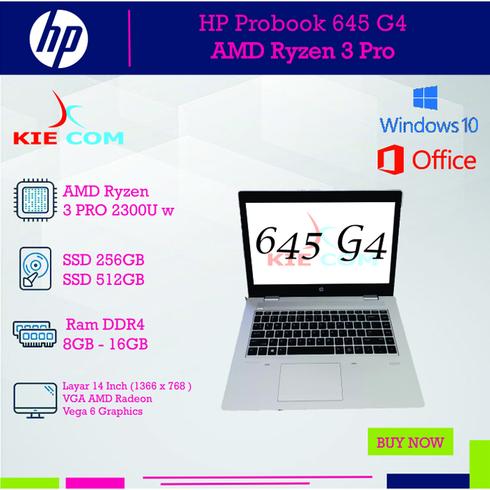 LAPTOP ANTI LEMOT Hp Probook 645 G4 AMD Ryzen 3