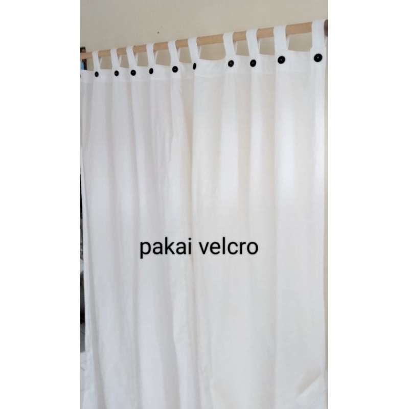 gorden polos pakai perekat 100x200cm
