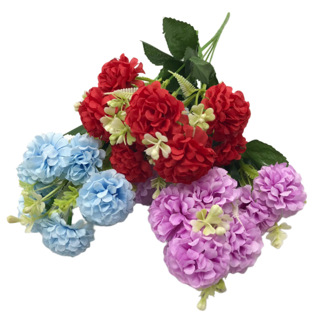 Bunga Hydrangea Artificial Panjang 33 cm, 5 Tangkai/ Bunga Plastik