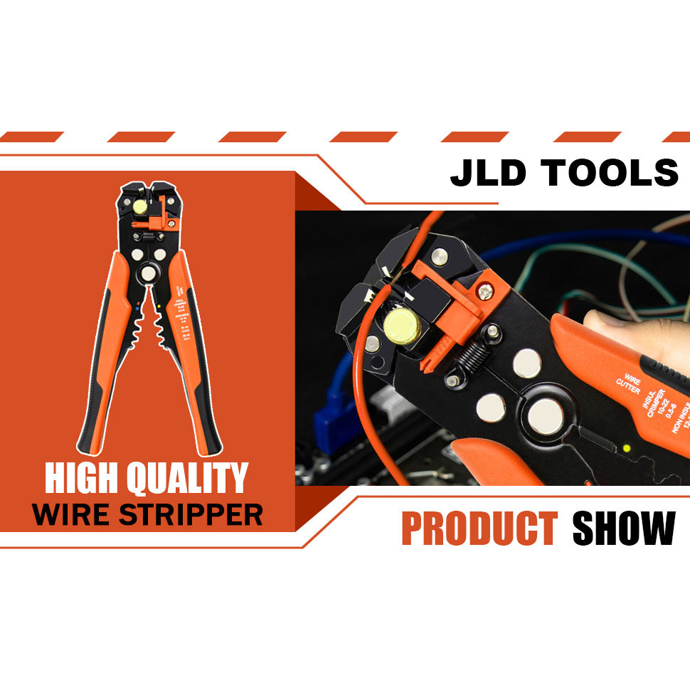 JLD Tang Crimping Tool 10-24 AWG (0.2~6.0mm²) Automatic Wire Stripper Crimper Wire Cuter Pliers Tang Krimping Tools Alat Pengupas Kawat