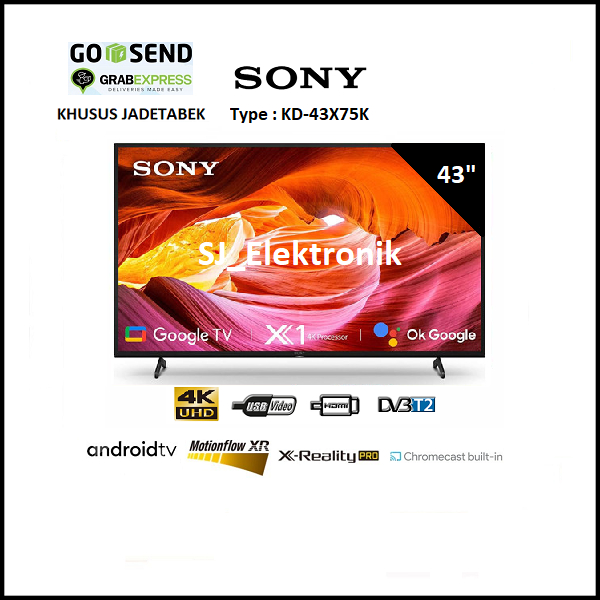 Sony LED TV 43 Inch KD-43X75K / 43X75K AndroidTV UHD 4K - KD 43X75K