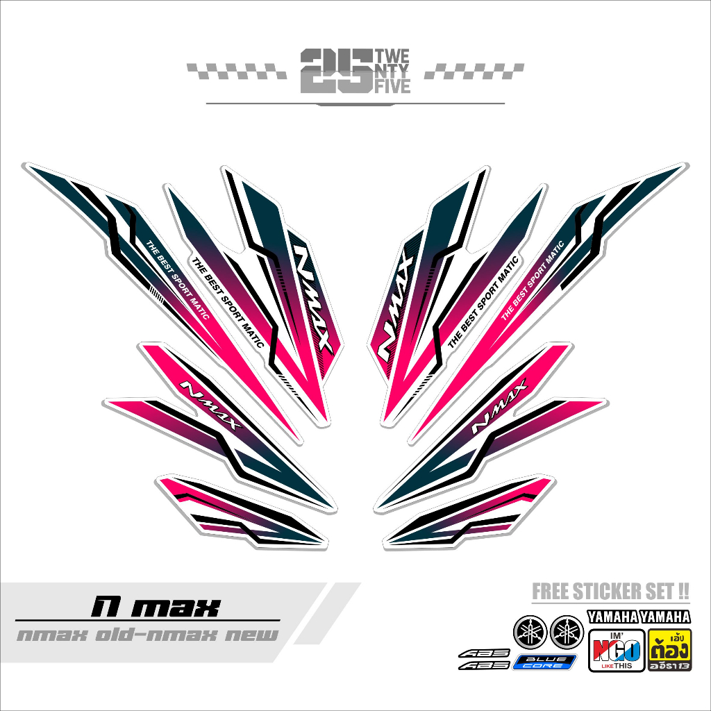 STRIPING NMAX 155 NEW/NMAX 155 OLD/VARIASI 4/STIKER NMAX 155/NMAX 155 NEW/STICKER NMAX 155/DECAL NMA