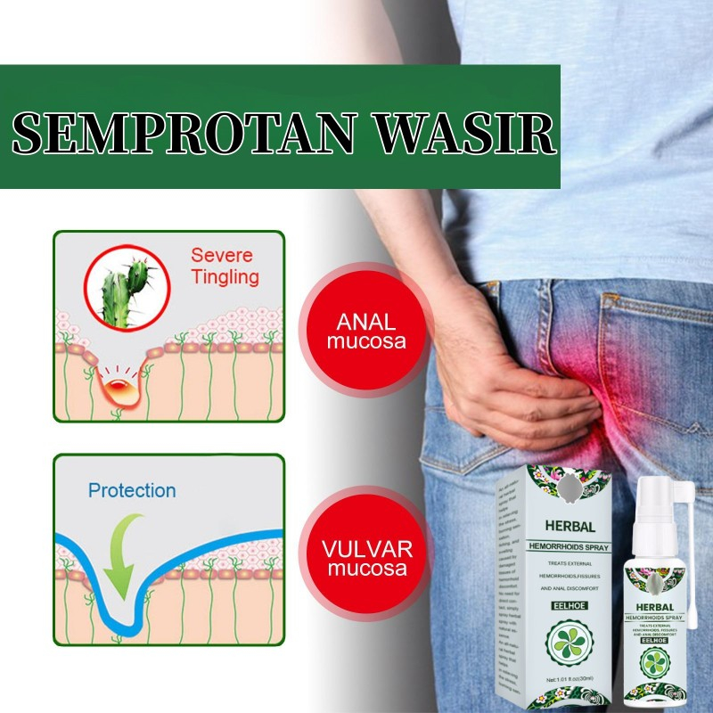 Obat Ambeyen Semprot Wasir Semprotan Herbal Alami efektif menghilangkan wasir EELHOE Herbal Spray Semprot Wasir Ambeien