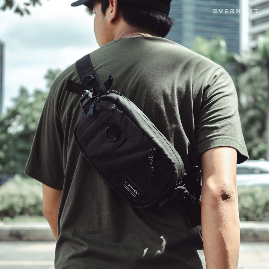 Tas Selempang Waistbag Pria Remaja Modis Fashion Korea Bodypack Cowok Casual Outdoor Travelling Alan