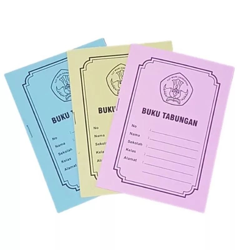 

( 1 pack / 25 pcs) buku tabungan sekolah isi 6 lembar
