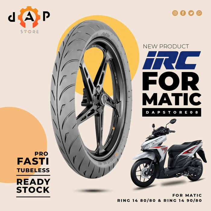 BAN MOTOR MATIC // FASTI PRO 90/80-14 RACE COMPOUND // BAN MOTOR VARIO, BEAT, MIO, DLL