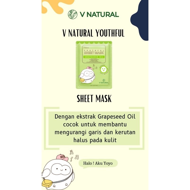 V NATURAL FACE MASK / SHEET MASK
