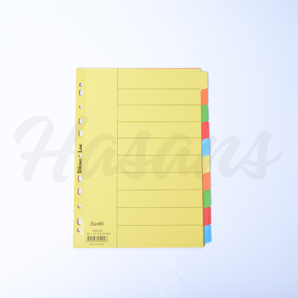

Binder Bantex A4 / Pembatas File / Carton Divider A4 10Pgs-6050