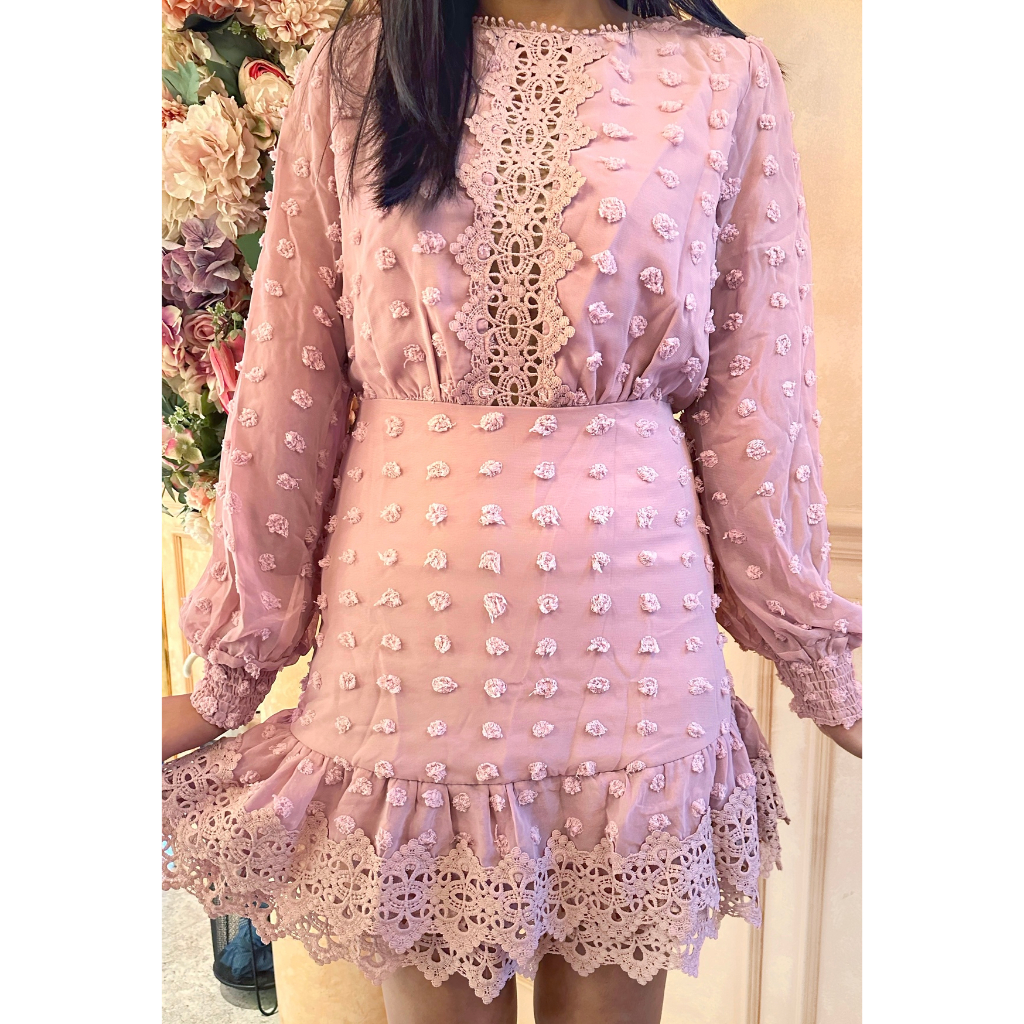 Mini Dress Pink Korean Style