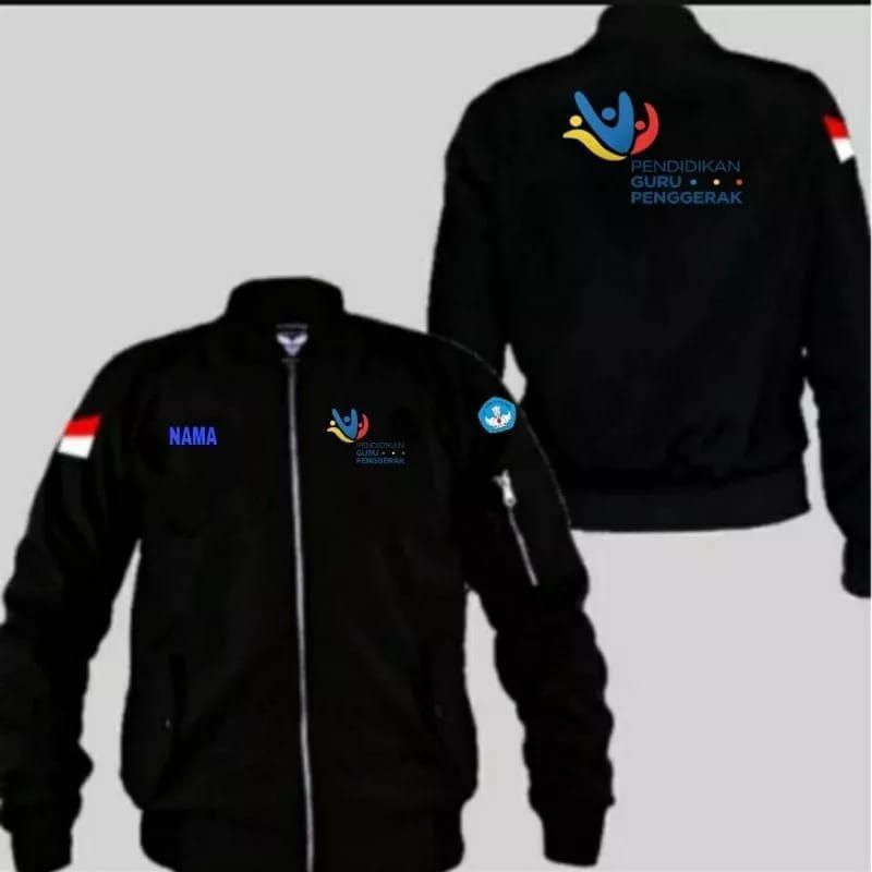 JAKET BOMBER PENDIDIKAN GURU/JAKET COSTUM BORDIR SATUAN