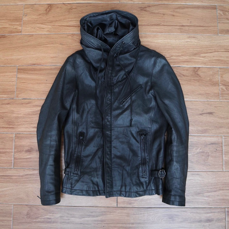 Jaket kulit asli harajuku hoodie Pl bekas preloved second