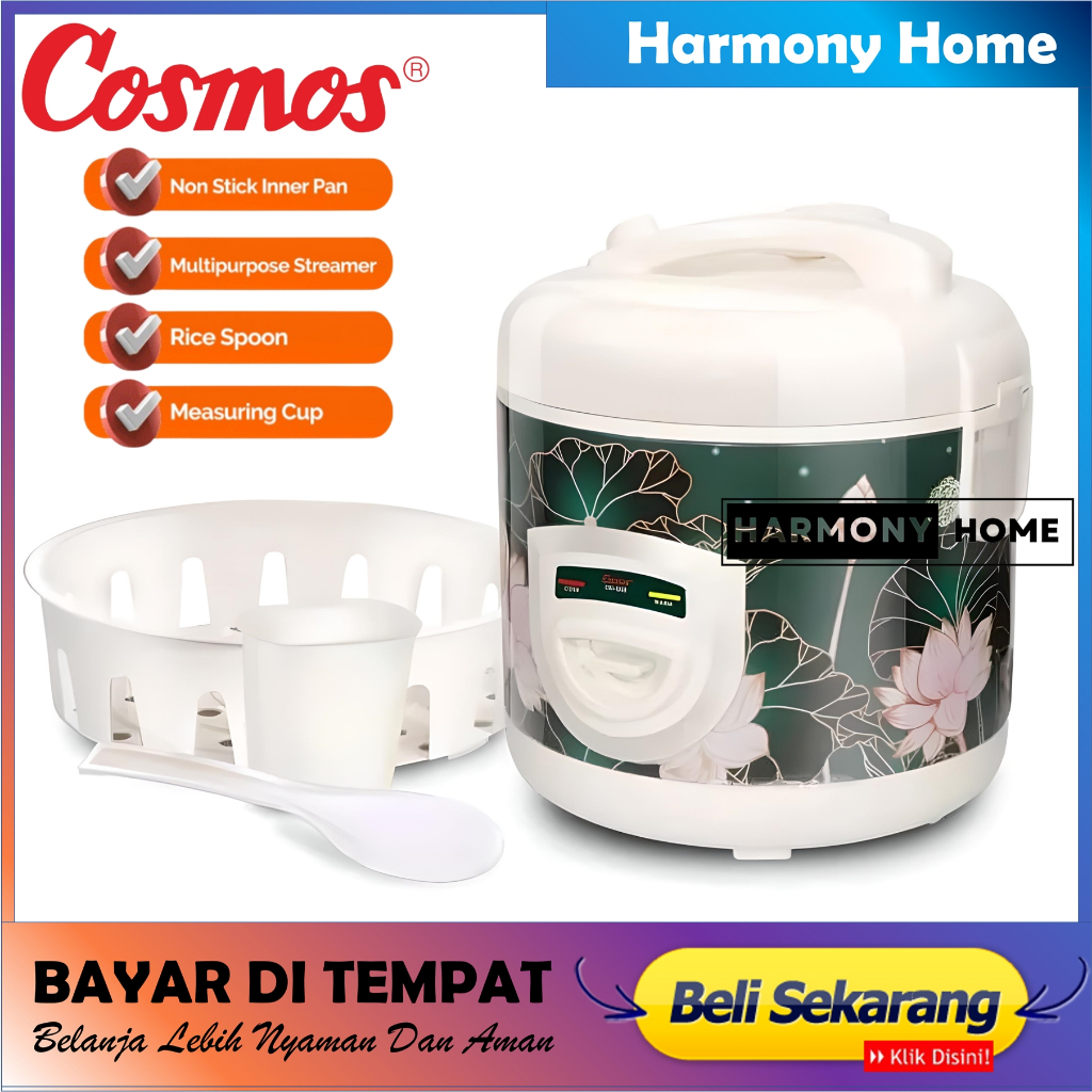 Cosmos Rice Cooker 2 Liter CRJ-8228 Magic Com Cosmos CRJ 8228 Penanak nasi Cosmos Anti Lengket Cosmo