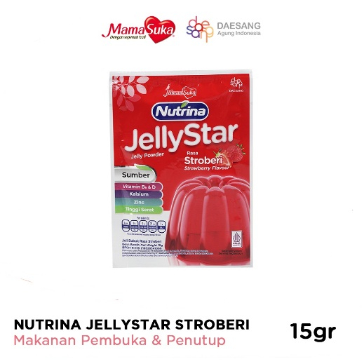 

JELI NUTRINA JELLYSTAR STRAWBERRY 15GR MAMASUKA JELLY STAR STROBERI