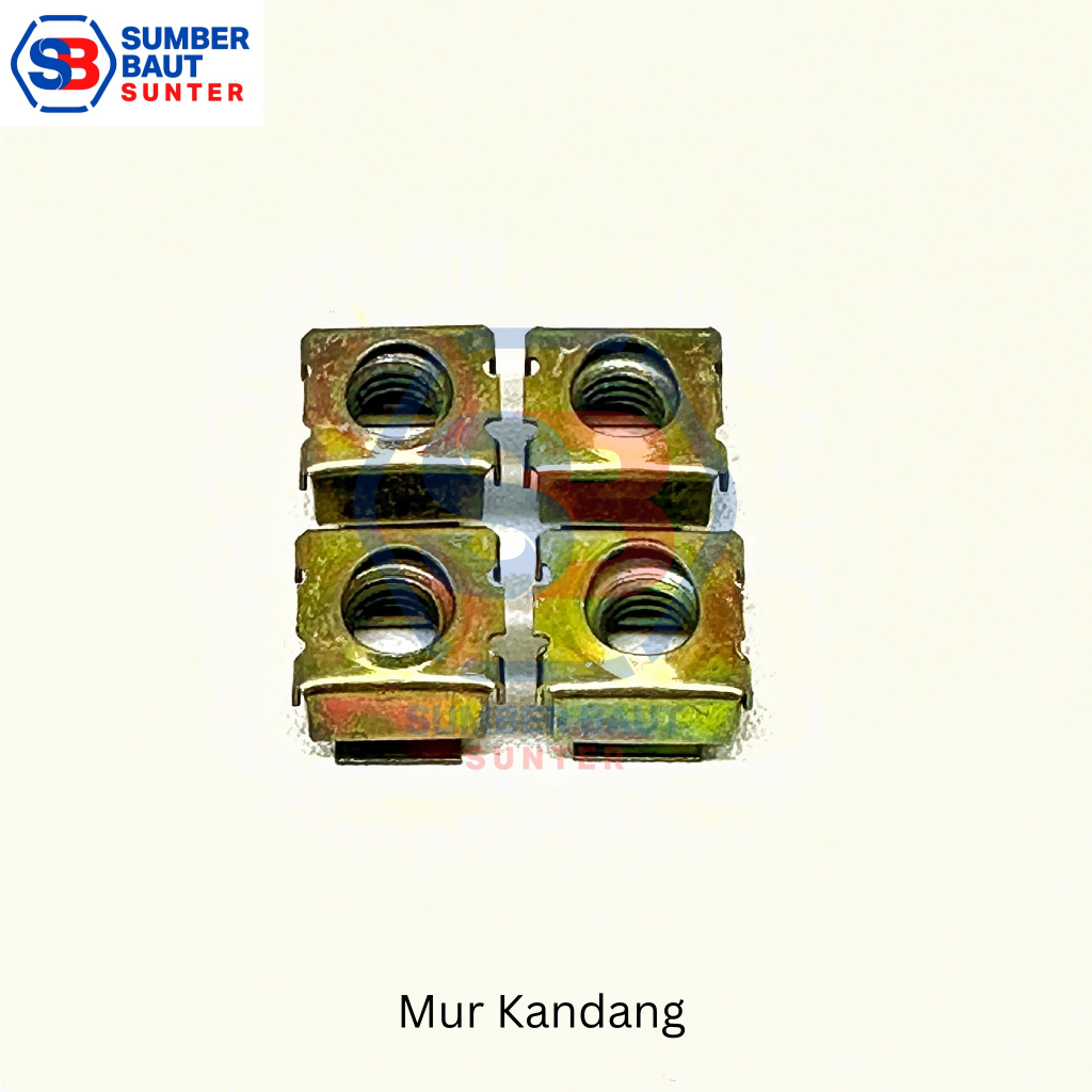 M6 Mur Kandang / Sangkar / Cage Nut Kuning