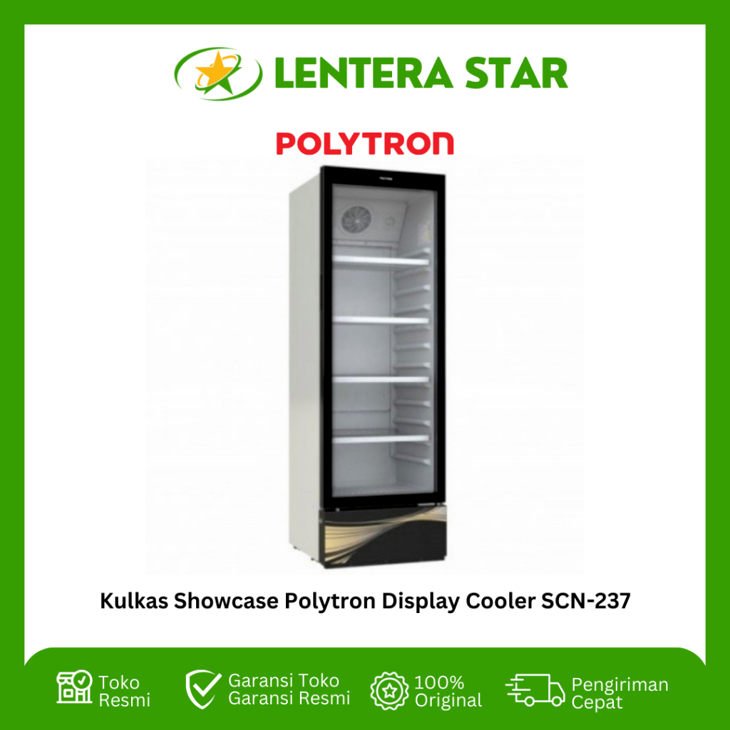 Kulkas Showcase Polytron Display Cooler 230 Liter SCN230 SCN 230 / SCN-237 237