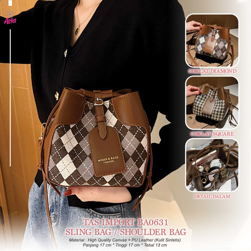 Tas Selempang Serut Wanita Bahan Kulit Sintesis