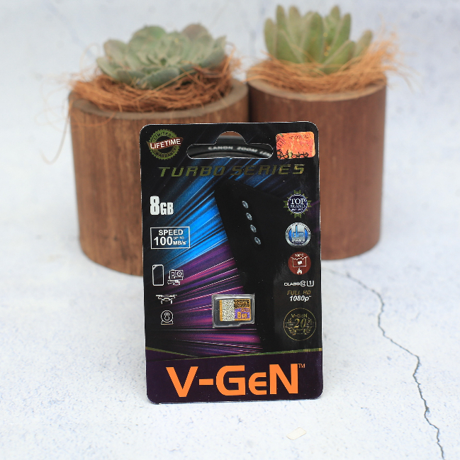kartu Memori Micro SD VGen 8Gb / 16Gb / 32Gb / 64Gb / 128Gb Class10 Turbo Non Adapter Original Memor