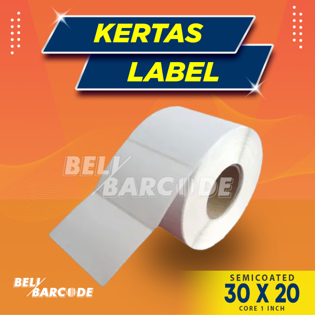 

Label Sticker Barcode Semicoated Ukuran 30x20 mm 2500 Pcs