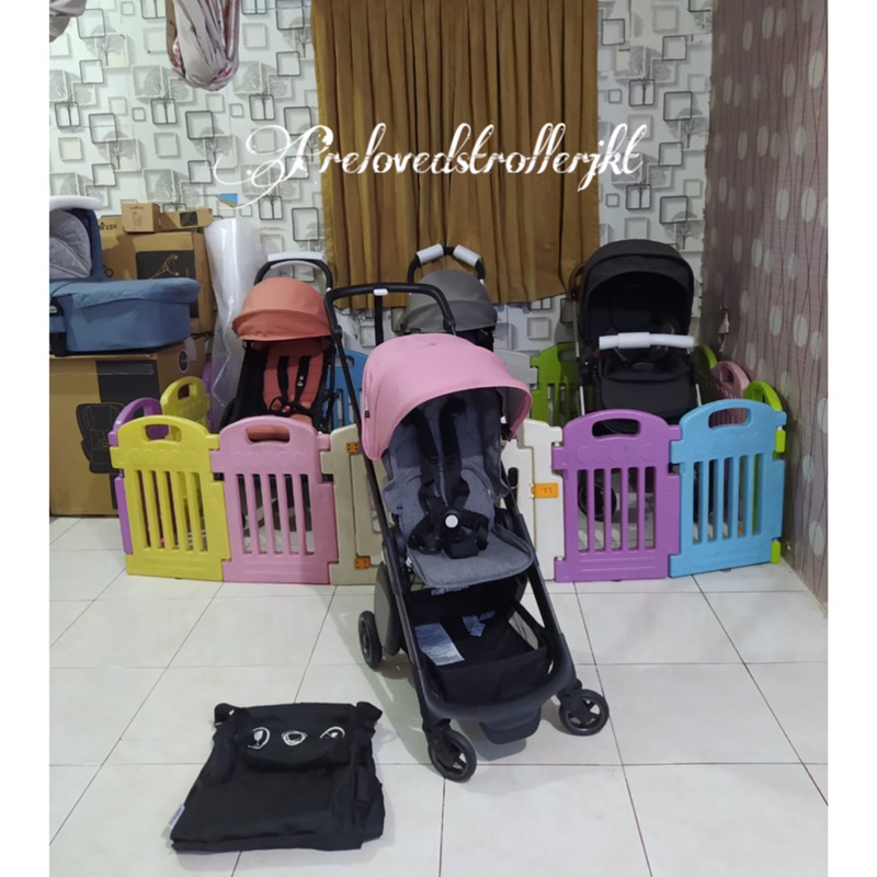 Bugaboo ant stroller preloved pink canopy