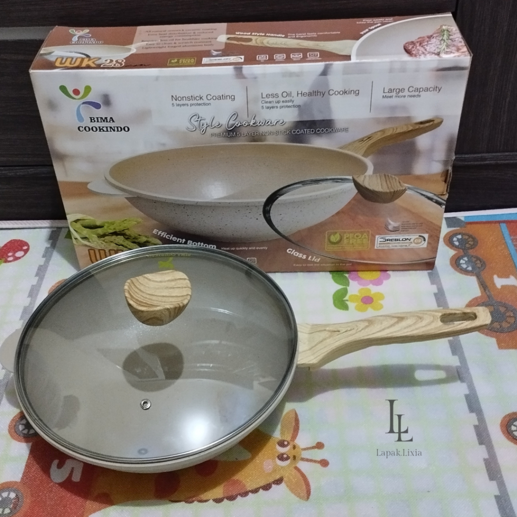 (BIMA COOKINDO) WAJAN / WOKPAN WK 28cm (FREE BONUS)