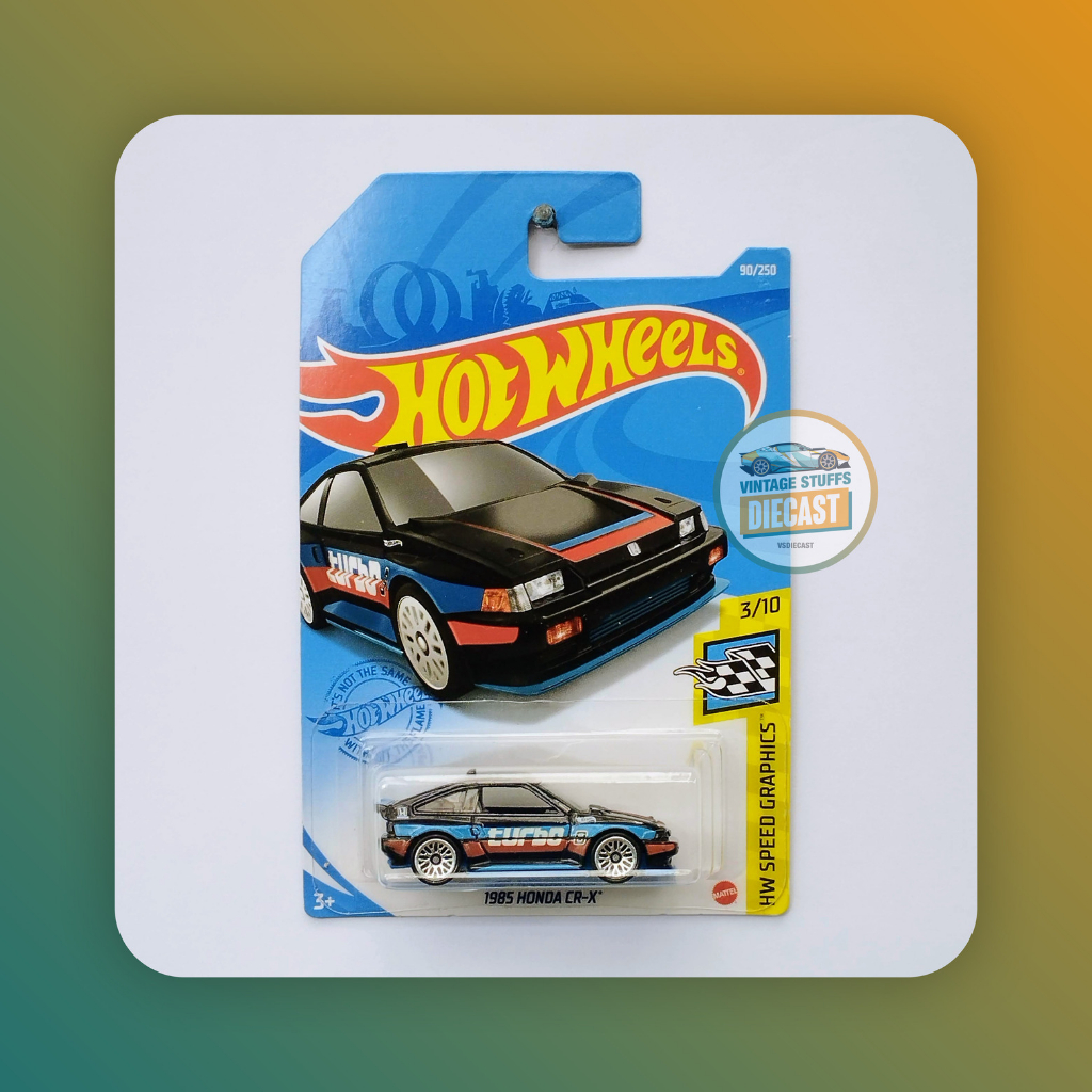 Hot Wheels Honda CR-X CRX Hitam Mainan Mobil Toys - HW SPEED GRAPHICS