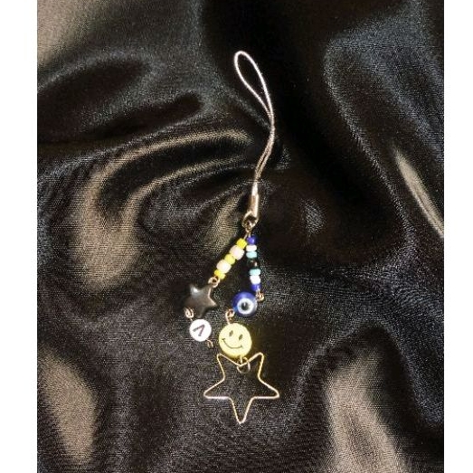 strap phone evil eye inisial | gantungan kunci evil eye