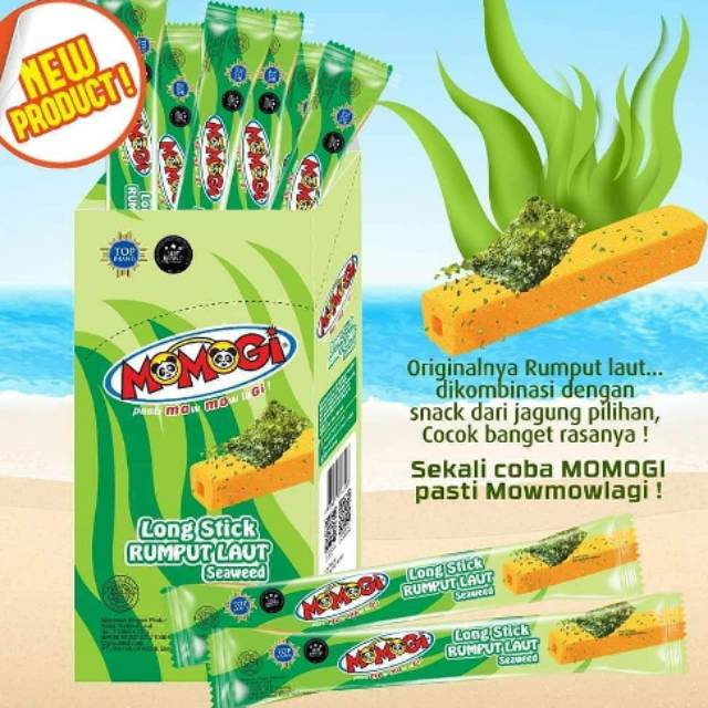 

MOMOGI SNACK LONG STICK RUMPUT LAUT PCK 12g