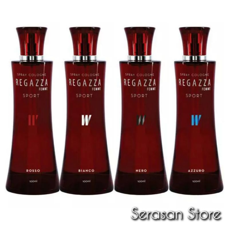 Regazza Sport Rosso Bianco Nero Azzuro Spray Cologne Parfum Wanita Wangi Tahan Lama Disukai Pria 100