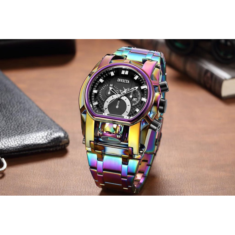 JAM TANGAN PRIA INVICTA BOLT ZBUIS FULL STAINLESS TANGGAL AKTIF INCLUDE BOX