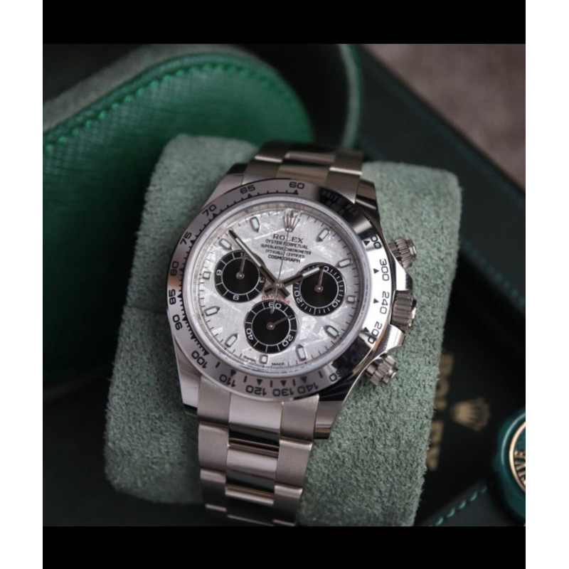 jam tangan pria rolex daytona meteorite dial stainless steel 904L