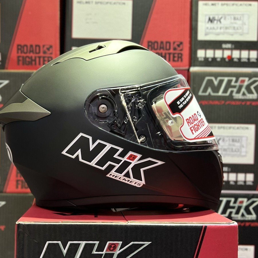 HELM NHK GP Prime Solid Black Doff DV FULL FACE