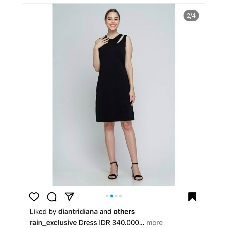 preloved dress hitam polos karoro