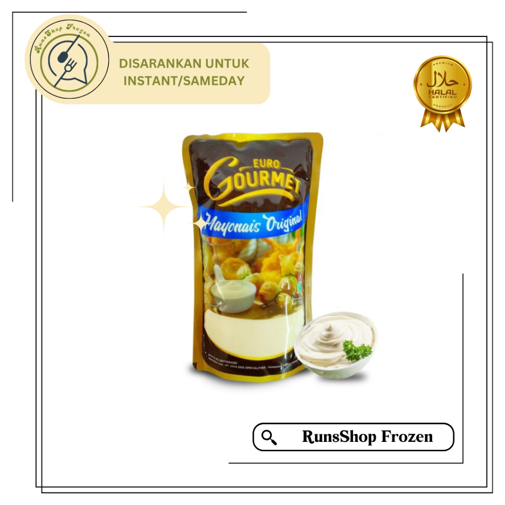 

HALAL Euro Gourmet Mayonaise Original 1kg / Saus Mayones Original